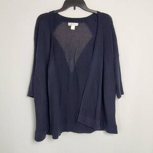 Christopher & Banks Size Medium Navy Blue Cardigan Sweater